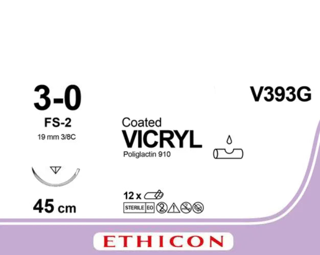 Sutur Vicryl 3-0 FS-2 45cm Lilla
