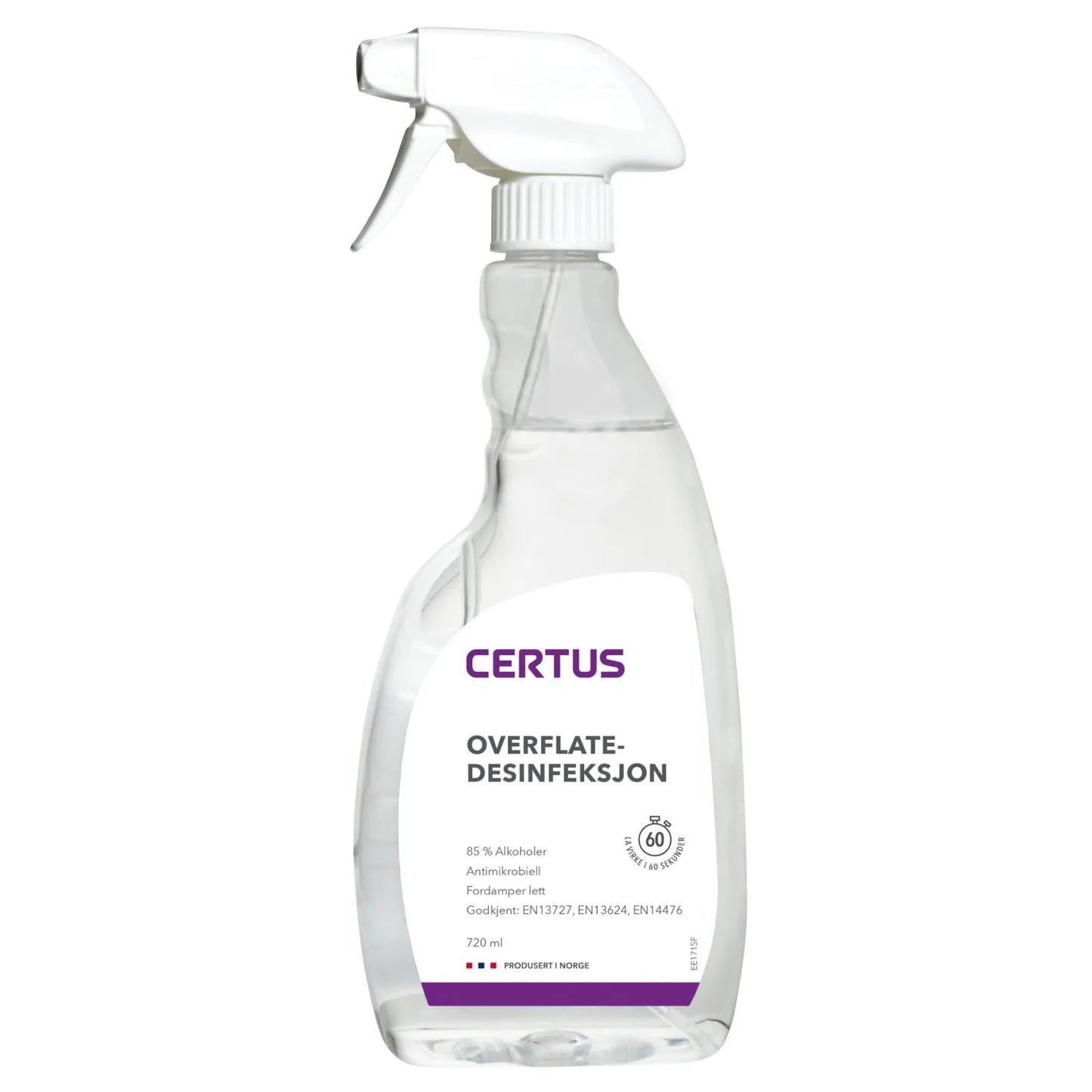 Overflatedesinfeksjon Certus 85% 720ml
