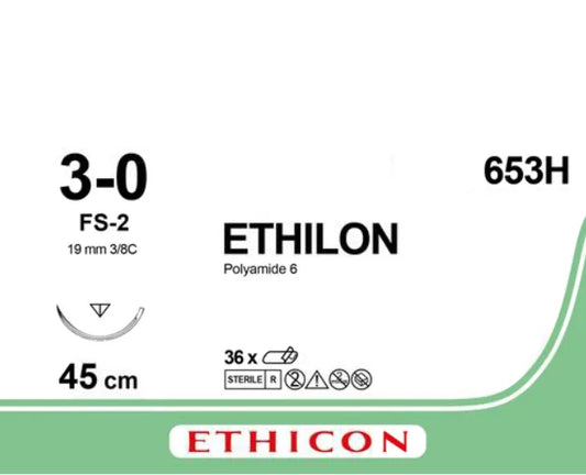 Sutur Ethilon 3-0 FS-1 45cm Svart