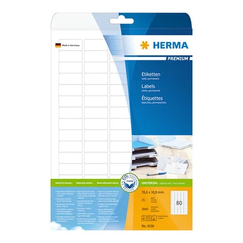 Etiketter Herma A4 35,6x16,9mm (25)