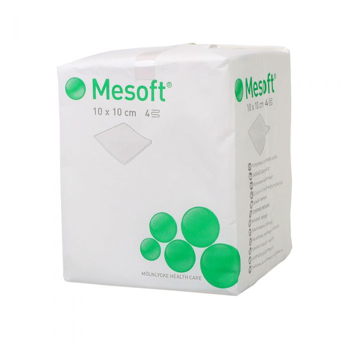 Mesoft 4 layers 10x10 cm non wowen swab Mölnlycke 100 st